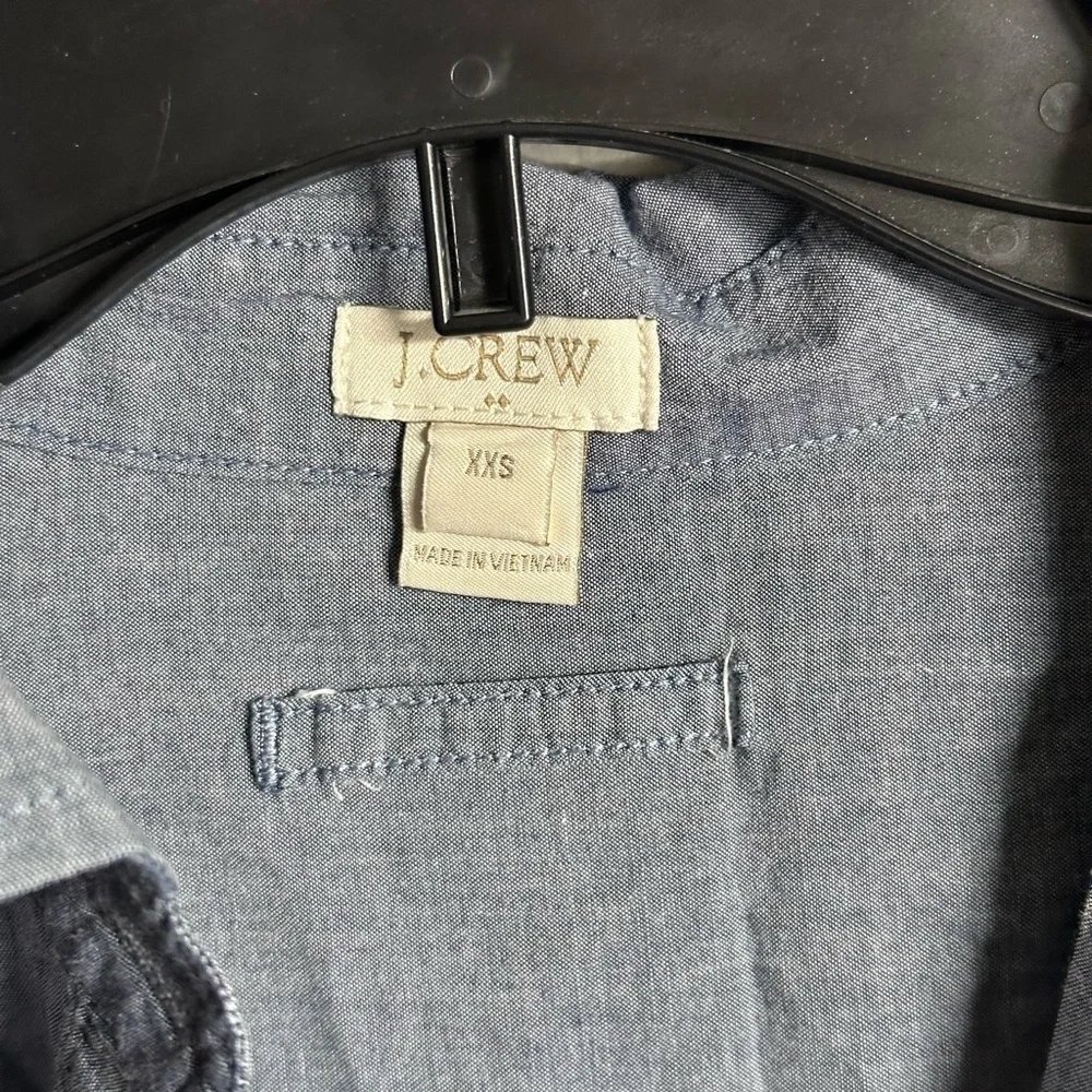 J.Crew Women Chambray Denim Blouse‎ Tunic Size XXS